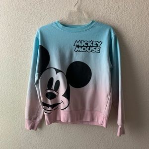 Disney Blue to Pink Ombre Mickey Mouse Sweatshirt